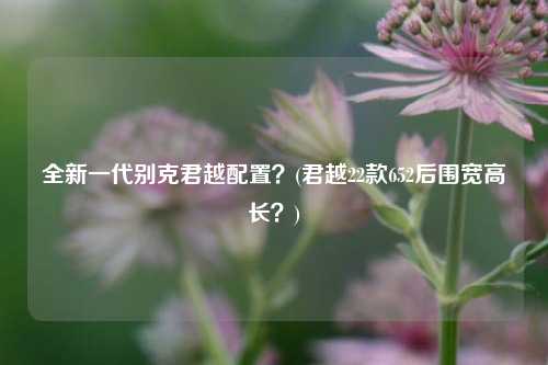 全新一代别克君越配置？(君越22款652后围宽高长？)