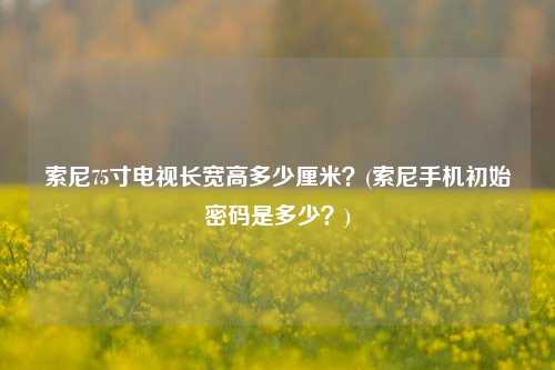 索尼75寸电视长宽高多少厘米？(索尼手机初始密码是多少？)